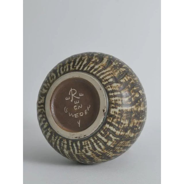 Ceramic Mid-Century Modern Brown Stoneware Birka Rubus Vase by Gunnar Nylund for Rörstrand, 1960s For Sale - Image 7 of 15