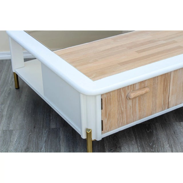 Late 20th Century White Lacquered Coffee Table For Sale - Image 4 of 9