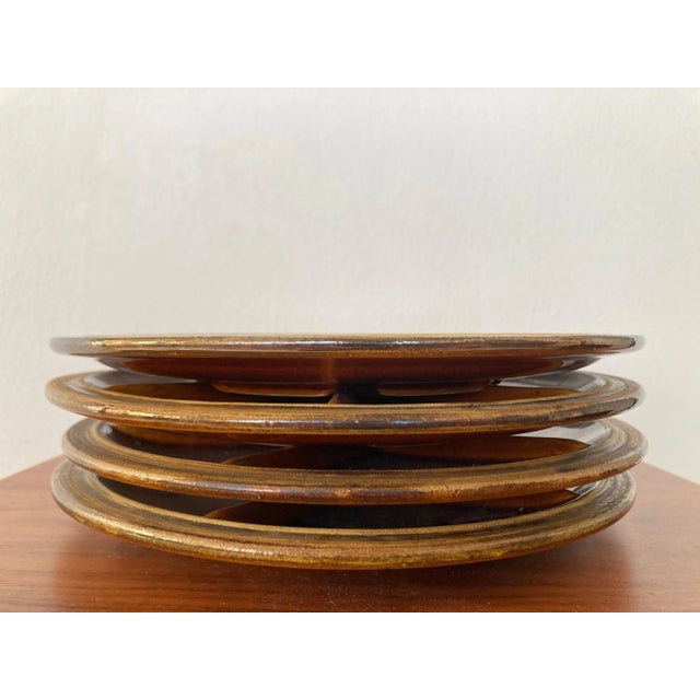 Fondue Plates from Gien Pottery, France, 1970s, Set of 4 For Sale - Image 4 of 6