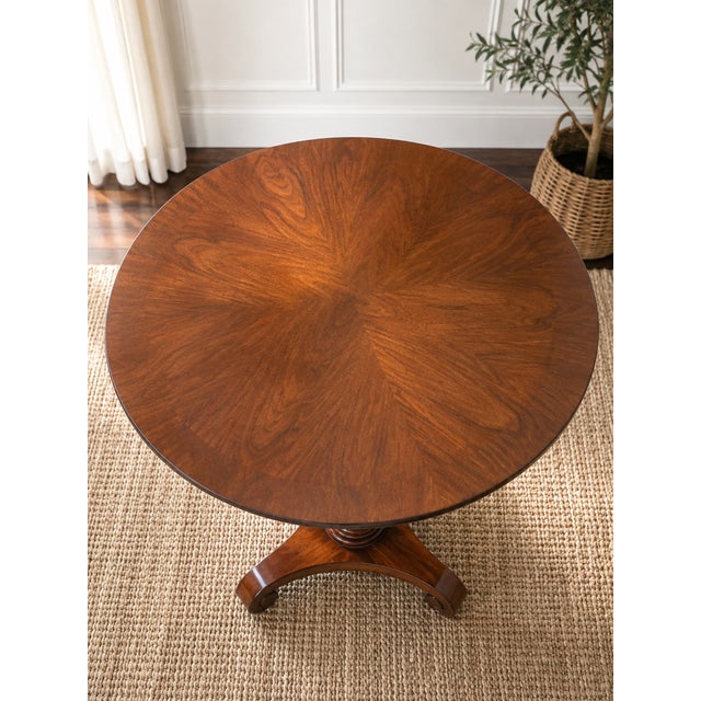 English Late 20th Century Baker Milling Road West Indies Mahogany Round Pedestal Table For Sale - Image 3 of 5