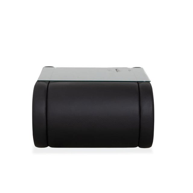 Black Joop! Swing Nightstand Side Table Sideboard Leather Black with Drawer and Shelf For Sale - Image 8 of 10