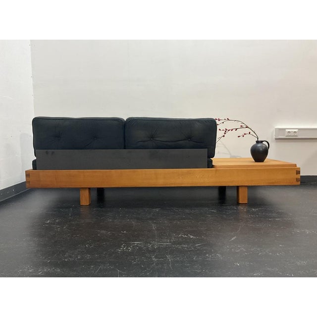 Mid-Century Modern French Bench in Elm in the style Pierre Chapo, 1950s For Sale - Image 14 of 18