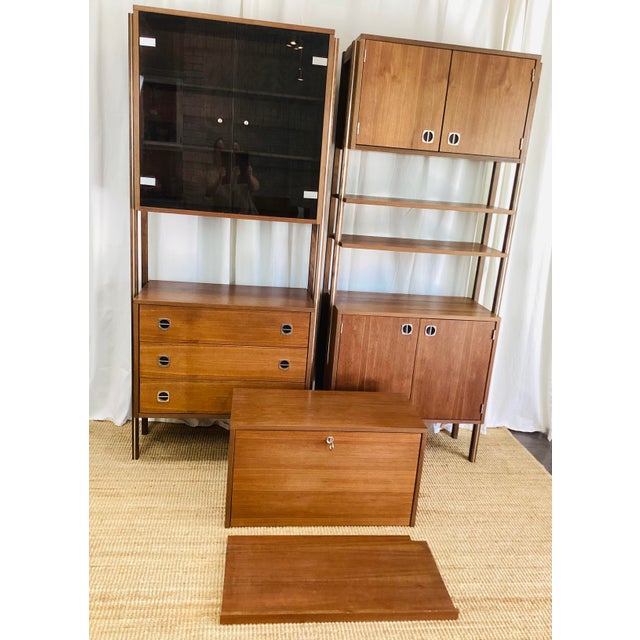 Vintage 1960s Teak Wood Freestanding Modular Shelving Unit Room Divider For Sale - Image 16 of 18