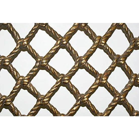 Traditional Bronze Grille Antique Criss Cross Rope Pattern For Sale - Image 3 of 4