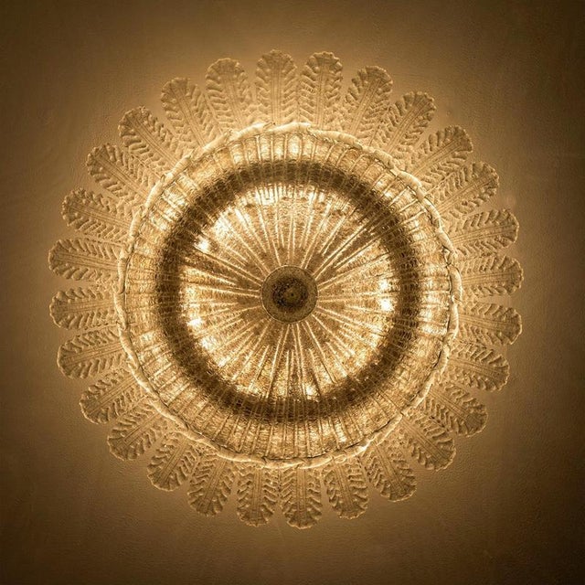 Murano Glass Ceiling Light in the style of Barovier, 1970s For Sale - Image 12 of 15