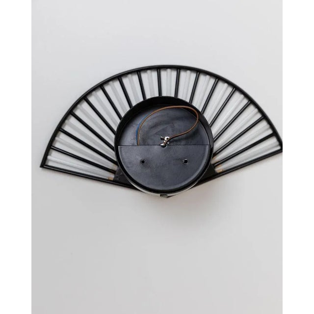 Hollywood Regency Fan-Shaped Glass Tubes and Gilt Metal Wall Lamp, Italy, 1980s For Sale - Image 9 of 11