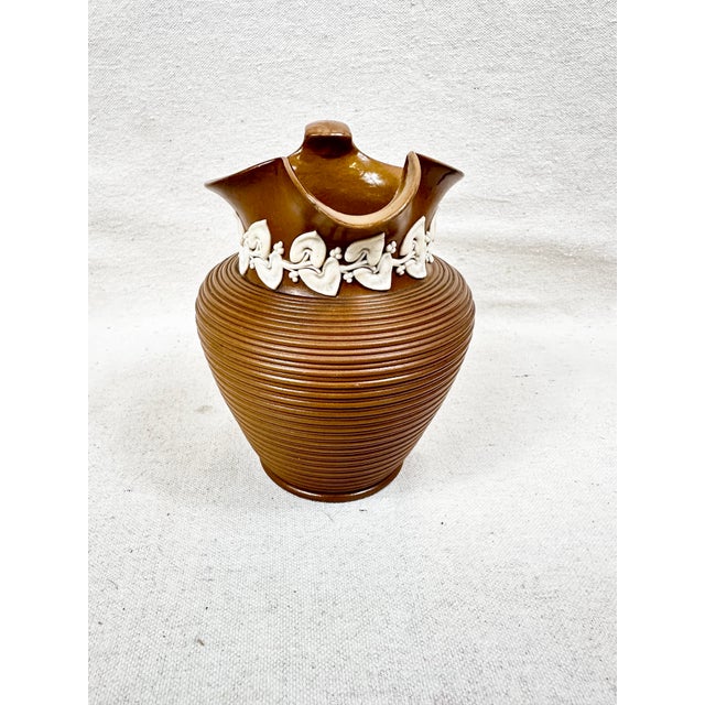 Accent a rustic tabletop or open shelving display with this authentic late 19th-century French bistro pitcher. Expertly...
