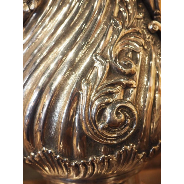 Late 19th Century Antique Silvered Bronze Pitcher From France, Circa 1890 For Sale - Image 5 of 13