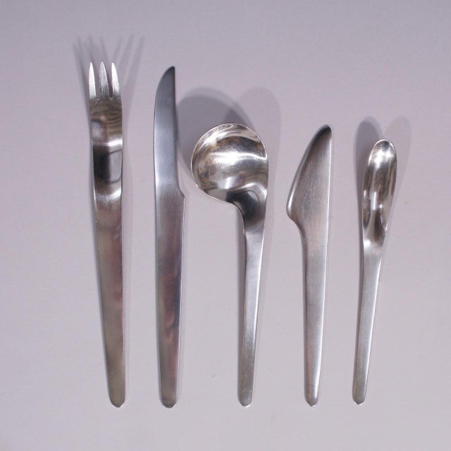 Vintage Model 660 Cutlery by Arne Jacobsen for Anton Michelsen, 1950s, Set of 23 For Sale - Image 4 of 6