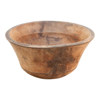 Rustic Handcarved African Bowl For Sale