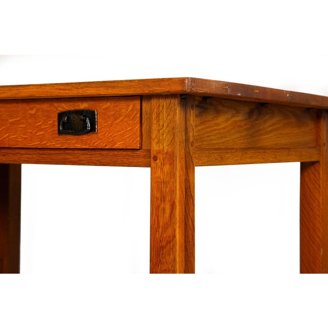 Arts & Crafts Antique L. & j.g. Stickley Oak Library Table No. 531 For Sale - Image 10 of 18