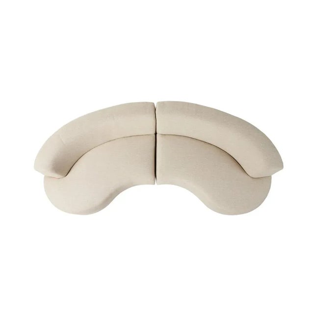 Four Hands Opal Outdoor 2 Piece Curved Sectional, Sand For Sale - Image 10 of 12