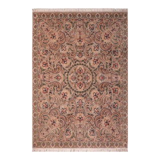 One of a Kind Floral Pak-Persian Gray/Tan Wool Rug - 8'1'' X 10'4'' For Sale