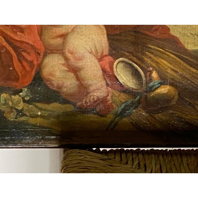 French Artist, Cherubs, 18th Century, Large Oil on Canvas Paintings, Set of 2 For Sale - Image 13 of 18