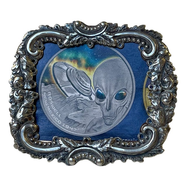 Antique European Hallmarked Silver Frame For Sale