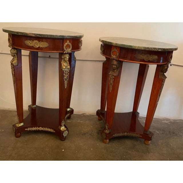 1930s Marble Top Center Tables - a Pair For Sale In Dallas - Image 6 of 6