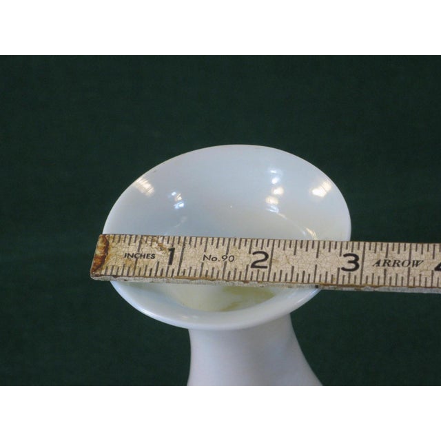 Late 19th Century Vase White Opalescent Glass, Hand Painted Enameled Flowers, Mouth Blown, Victorian For Sale - Image 11 of 11