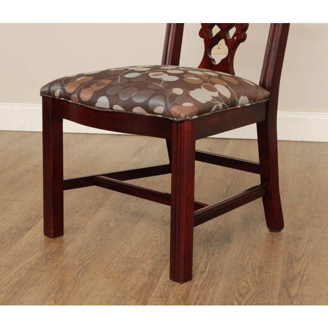 Thomasville Chippendale Style Carved Mahogany Dining Chairs - Set of 8 For Sale - Image 11 of 13