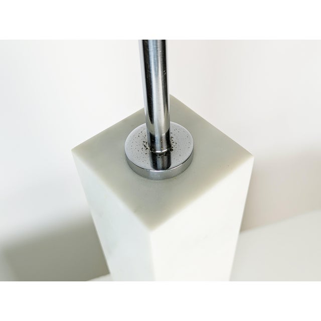 Mid-Century Modern Italian Lamps in White and Black Marble from Maison Jansen, 1960s, Set of 2 For Sale - Image 3 of 18