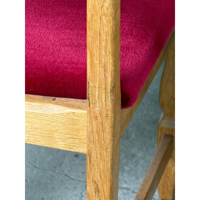 Vintage Razorblade Dining Chairs in Oak by Henning Kjærnulf for Nyrup, 1960s, Set of 6 For Sale - Image 10 of 11