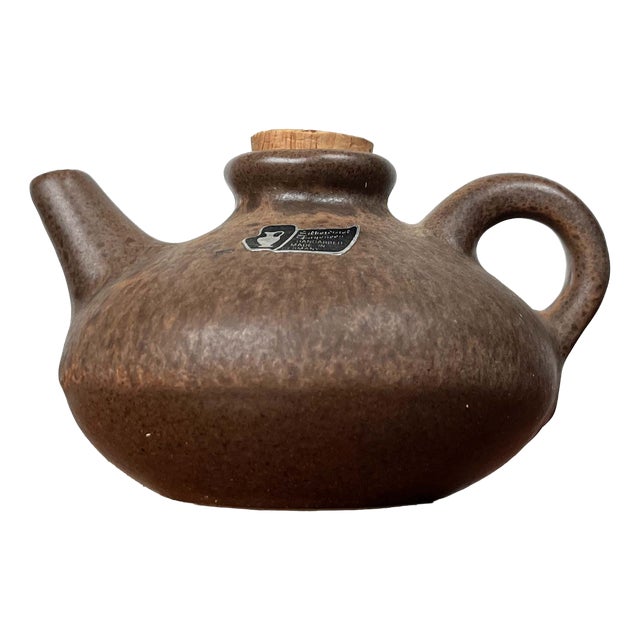 Mid-Century Modern West German Pottery WGP Oil Lamp from Silberdistel Keramik, 1960s For Sale