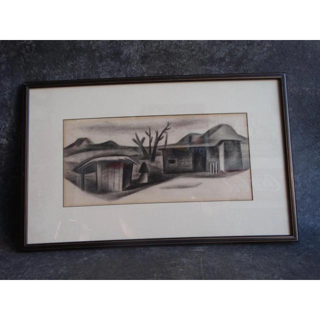 Emily Elinor Syminton (1916-2002)- New Mexico Landscape C 1930 Charcoal on Paper For Sale In Los Angeles - Image 6 of 6