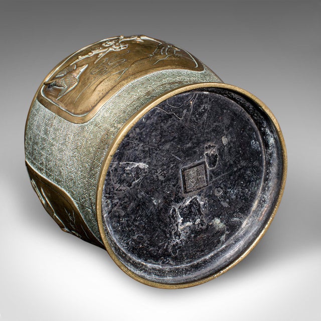 Antique Edo Period Decorative Planter, Japanese, Bronze, Jardiniere, Victorian For Sale - Image 6 of 10