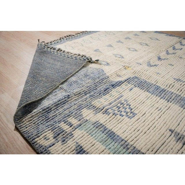 Contemporary 9x13 Gray Hand-Knotted Wool Deconstructed Geometry Tribal Modern Carpet Rug For Sale - Image 3 of 8