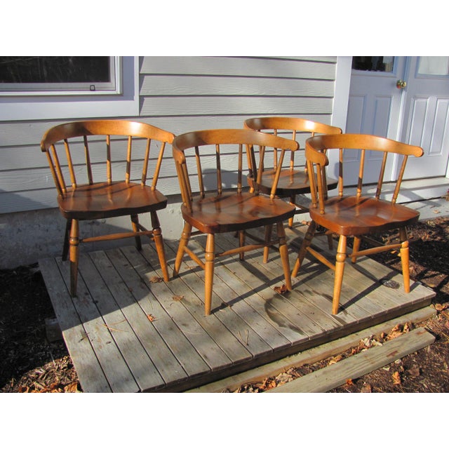 Early 20th Century Heywood Wakefield Barrel Back Chairs From the John Heywood Trust House Set
