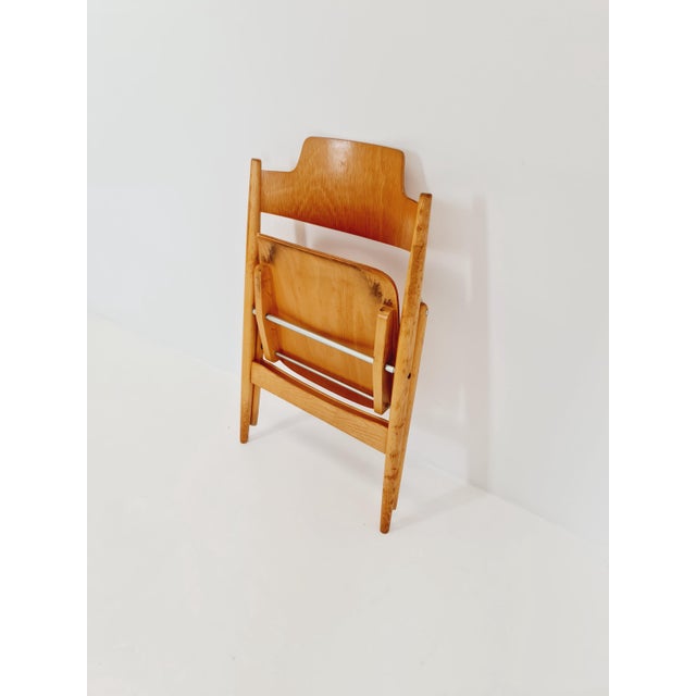 Austrian Folding Chair Model Se18 by Egon Eiermann for Wilde & Spieth, 1950s For Sale - Image 6 of 10