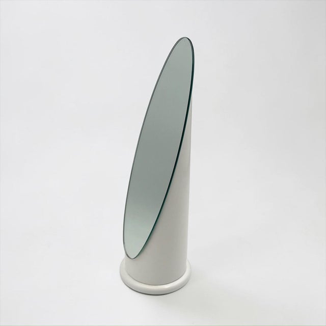 White Lipstick Table Mirror, Italy, 1970s For Sale - Image 14 of 14