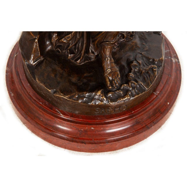 French Antique Bronze Sculpture of “Sapho” by Jean-Baptiste Clesinger Ca. 1875 For Sale - Image 15 of 18