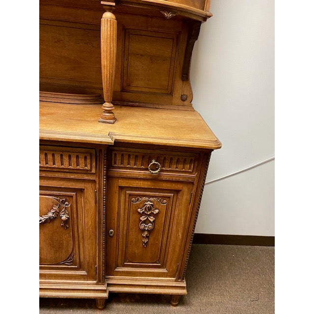 Antique Louis XVIII French Oak Buffet Sideboard For Sale - Image 4 of 7