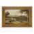 Horse and Hunter With Hounds Painting Reproduction Print on Canvas, 15x23.5", Antiqued Gold Wood & Gesso Frame For Sale