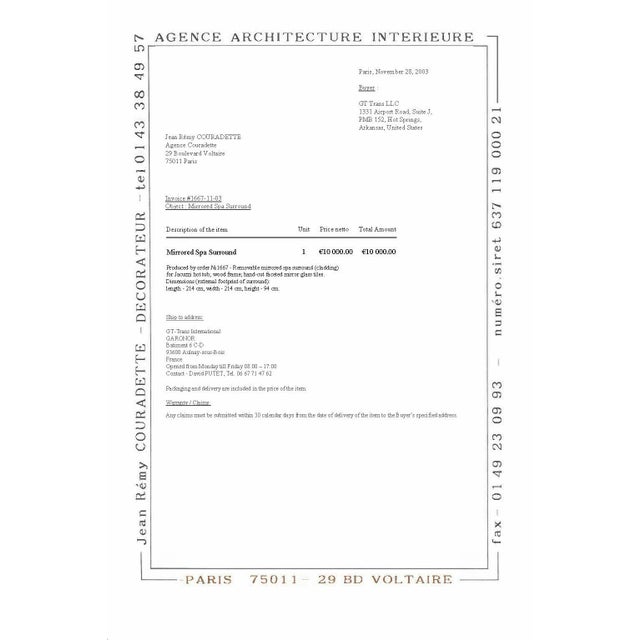 2000 - 2009 Vintage French Mirrored Spa Installation by Jean-Rémy Couradette, 2003 For Sale - Image 5 of 6