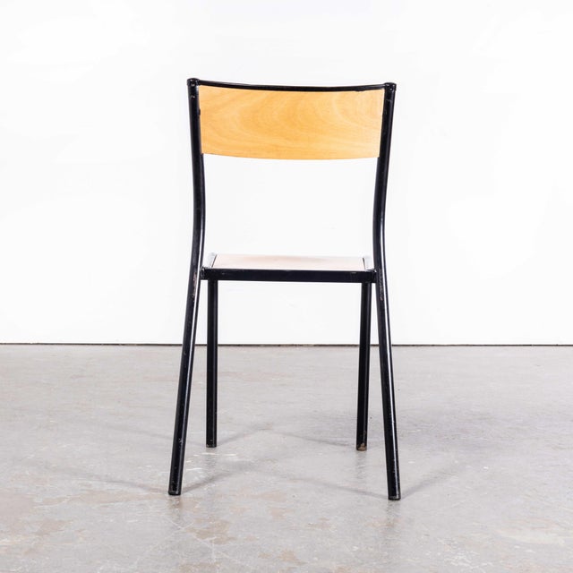 Beige French Model 510 Stacking School Dining Chair from Mullca, 1950s For Sale - Image 8 of 18