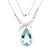Blue Platinum Necklace With 48.67-Carat Pear-Cut Aquamarine & Diamonds For Sale - Image 8 of 18