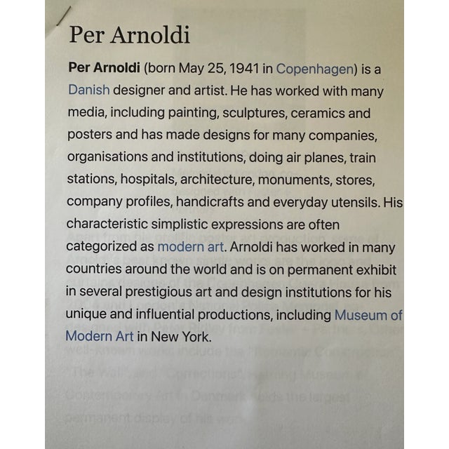 Per Arnaldi "Yellow Chair" Lithograph For Sale In Palm Springs - Image 6 of 7