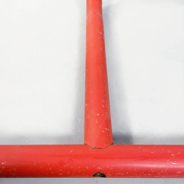 Mid-Century Italian Red Metal & Black Plastic Coffee Table from Magis, 1980s For Sale - Image 16 of 18