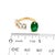 Natural Emerald and White Sapphire Ring 6.5 14k Y Gold 4.05 TCW Certified For Sale - Image 16 of 18