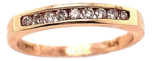 14 Karat Yellow Gold Diamond Band Wedding Anniversary Bridal Ring
