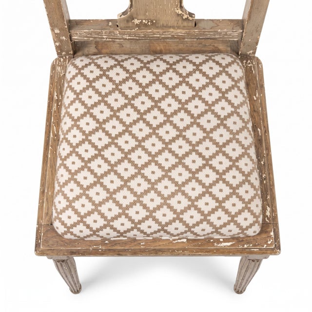 Early 20th Century Neoclassical Revival Urn-Back Oak Dining Chairs, Set of 3 For Sale - Image 9 of 9