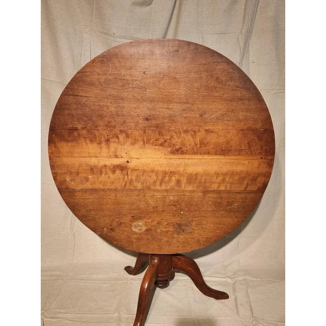 Chippendale Mid 18th Century Antique Tilt Top Bird Cage Table For Sale - Image 3 of 11