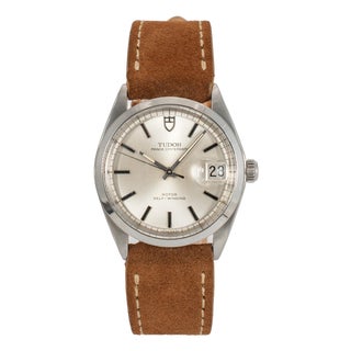 Vintage Tudor Prince Oysterdate 34mm 9050/0 Brown Steel Self Winding Watch For Sale