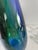 Signed James Kingwell Icefire Art Glass Vase in Blue Green & Purple For Sale - Image 4 of 9