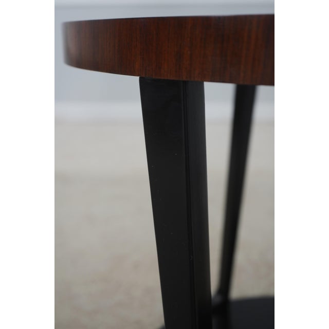 Black Pair of Henredon Acquisitions 2 Tier Round Tables For Sale - Image 8 of 16