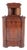 Biedermeier Corner Cabinet in Flame Mahogany, 1860 For Sale