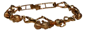 Signed Ruser Children of the Week Wednesday Bracelet in 14K Gold