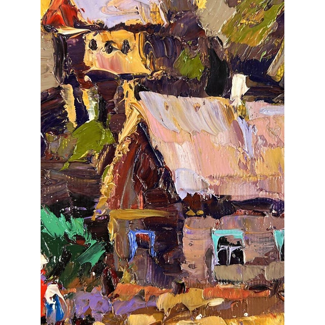 Oil Painting Evening in the Village Oleksiy Ivanyuk For Sale - Image 6 of 11