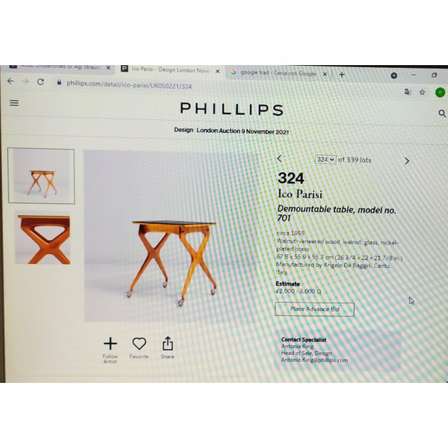 1950s TV Stand Table by De Baggis, 1955 For Sale - Image 5 of 8